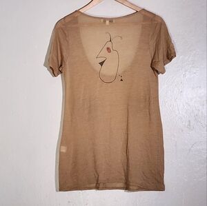 Cathrine Holstein (Khaite) Brown Short Sleeve Top